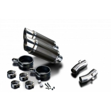 Delkevic slip-on kit Round Carbon 200mm zonder e-keur - CB1300DC X-4 (1997-2003)