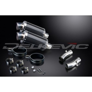 Delkevic slip-on kit Oval Carbon 450mm zonder e-keur - CB1300DC X-4 (1997-2003)