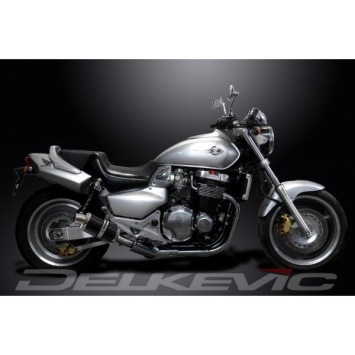 Delkevic slip-on kit Oval Carbon 450mm zonder e-keur - CB1300DC X-4 (1997-2003)