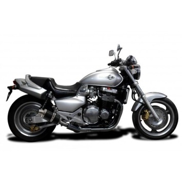 Delkevic slip-on kit Oval Carbon 450mm zonder e-keur - CB1300DC X-4 (1997-2003)