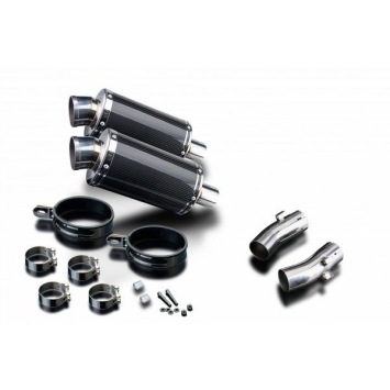 Delkevic slip-on kit Oval Carbon 450mm zonder e-keur - CB1300DC X-4 (1997-2003)