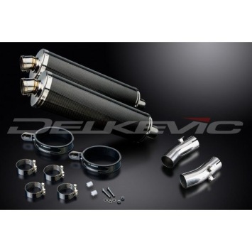 Delkevic slip-on kit Oval Carbon 450mm zonder e-keur - CB1300DC X-4 (1997-2003)