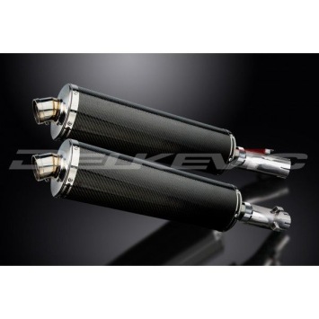 Delkevic slip-on kit Oval Carbon 450mm zonder e-keur - CB1300DC X-4 (1997-2003)