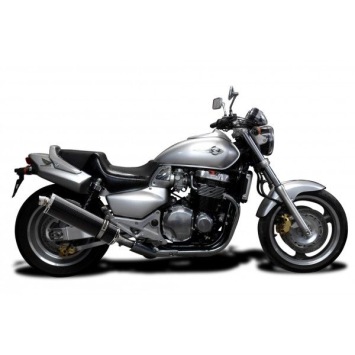 Delkevic slip-on kit Oval Carbon 450mm zonder e-keur - CB1300DC X-4 (1997-2003)