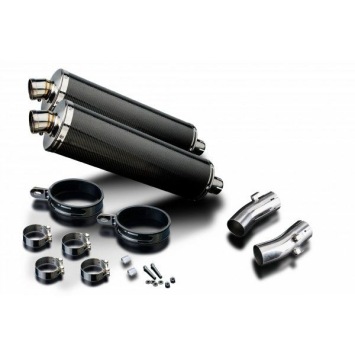 Delkevic slip-on kit Oval Carbon 450mm zonder e-keur - CB1300DC X-4 (1997-2003)