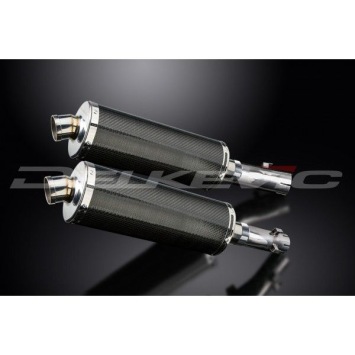 Delkevic slip-on kit Oval Carbon 350mm zonder e-keur - CB1300DC X-4 (1997-2003)