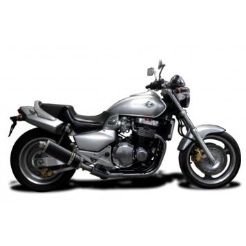 Delkevic slip-on kit Oval Carbon 350mm zonder e-keur - CB1300DC X-4 (1997-2003)