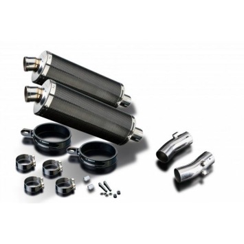 Delkevic slip-on kit Oval Carbon 350mm zonder e-keur - CB1300DC X-4 (1997-2003)