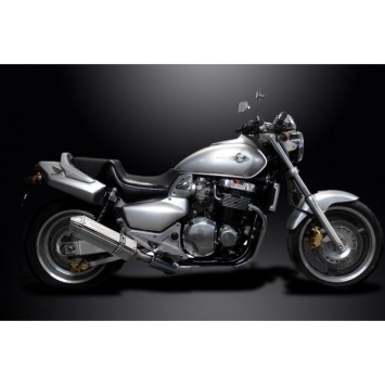 Delkevic slip-on kit Tri-Oval RVS 320mm zonder e-keur - CB1300DC X-4 (1997-2003)