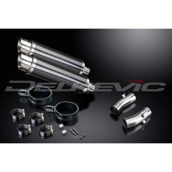 Delkevic slip-on kit Round Carbon 350mm zonder e-keur - CB1300DC X-4 (1997-2003)