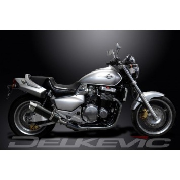 Delkevic slip-on kit Round Carbon 350mm zonder e-keur - CB1300DC X-4 (1997-2003)