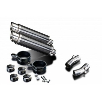 Delkevic slip-on kit Round Carbon 350mm zonder e-keur - CB1300DC X-4 (1997-2003)