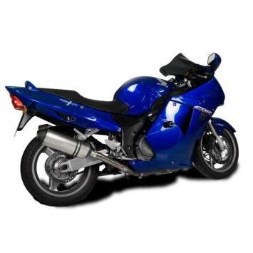 Delkevic slip-on kit X-Oval Titanium 343mm zonder e-keur - CBR1100XX BLACKBIRD (1996-2009)