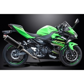Delkevic volledig systeem Oval Carbon 450mm zonder e-keur - NINJA 400 2018-20 Z400 2019