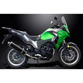 Delkevic volledig systeem Oval Carbon 450mm zonder e-keur - VERSYS 300X (2017-2020)