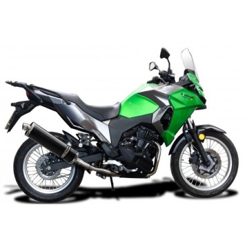 Delkevic volledig systeem Oval Carbon 450mm zonder e-keur - VERSYS 300X (2017-2020)