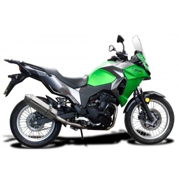 Delkevic volledig systeem Tri-Oval RVS 320mm zonder e-keur - VERSYS 300X (2017-2020)