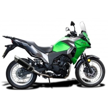 Delkevic volledig systeem Round Carbon 350mm zonder e-keur - VERSYS 300X (2017-2020)