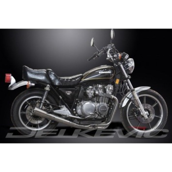 Delkevic volledig systeem Megaphone RVS 550mm zonder e-keur - Z750LTD KZ750H (1980-1983)