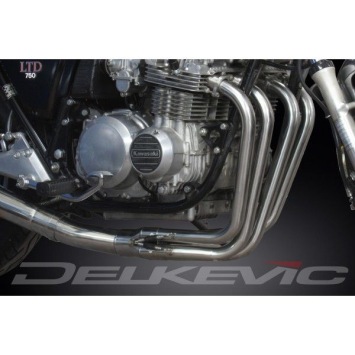 Delkevic volledig systeem Megaphone RVS 550mm zonder e-keur - Z750LTD KZ750H (1980-1983)