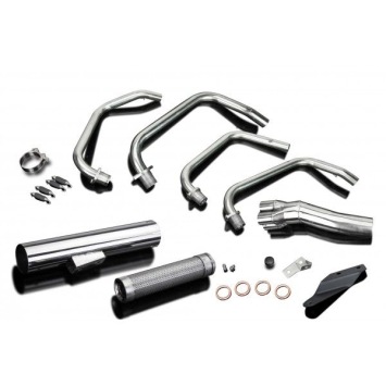 Delkevic volledig systeem Short Straight RVS 350mm zonder e-keur - Z750LTD KZ750H (1980-1983)