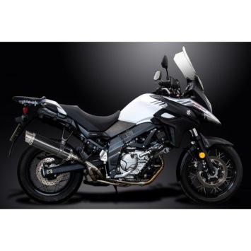 Delkevic slip-on kit Round Carbon 350mm zonder e-keur - DL650 V-Strom (2017-2020)