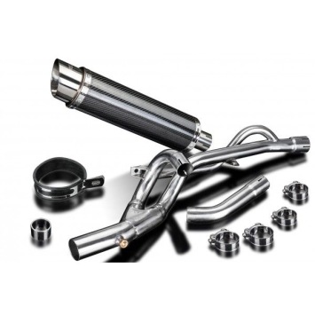 Delkevic slip-on kit Round Carbon 350mm zonder e-keur - DL650 V-Strom (2017-2020)