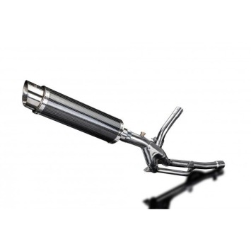 Delkevic slip-on kit Round Carbon 350mm zonder e-keur - DL650 V-Strom (2017-2020)