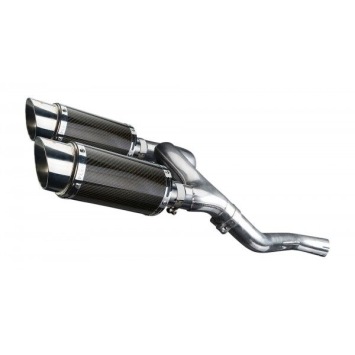 Delkevic slip-on kit Round Carbon 200mm zonder e-keur - VFR800 VTec (2002-2013)