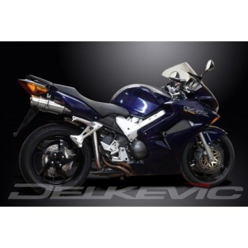 Delkevic slip-on kit Round RVS 200mm zonder e-keur - VFR800 VTec (2002-2013)