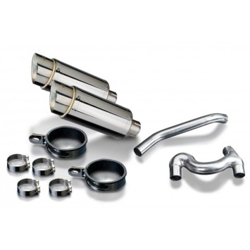 Delkevic slip-on kit Round RVS 200mm zonder e-keur - VFR800 VTec (2002-2013)