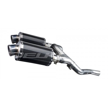 Delkevic slip-on kit Oval Carbon 225mm zonder e-keur - VFR800 VTec (2002-2013)