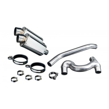 Delkevic slip-on kit Oval RVS 225mm zonder e-keur - VFR800 VTec (2002-2013)