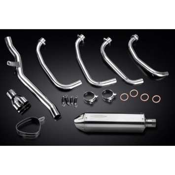 Delkevic volledig systeem Tri-Oval RVS 320mm zonder e-keur - ZRX1100/1200 97-07