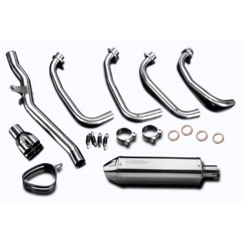 Delkevic volledig systeem Tri-Oval RVS 320mm zonder e-keur - ZRX1100/1200 97-07