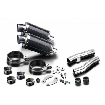 Delkevic slip-on kit Oval Carbon 225mm zonder e-keur - Zephyr 1100 ZR1100B (1996-1997)