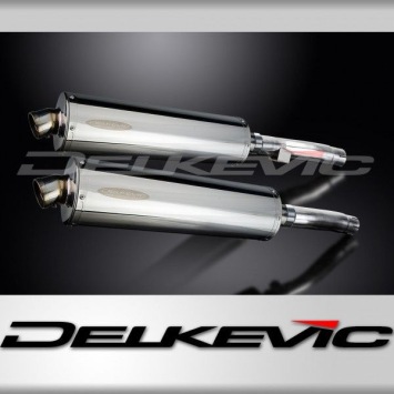 Delkevic slip-on kit Oval Carbon 450mm zonder e-keur - Zephyr 1100 ZR1100B (1996-1997)