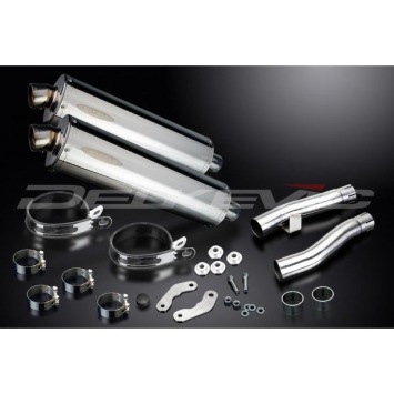 Delkevic slip-on kit Oval Carbon 450mm zonder e-keur - Zephyr 1100 ZR1100B (1996-1997)