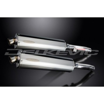 Delkevic slip-on kit Oval Carbon 450mm zonder e-keur - Zephyr 1100 ZR1100B (1996-1997)