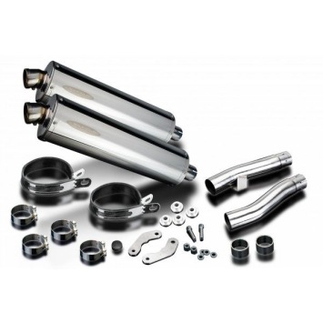 Delkevic slip-on kit Oval Carbon 450mm zonder e-keur - Zephyr 1100 ZR1100B (1996-1997)