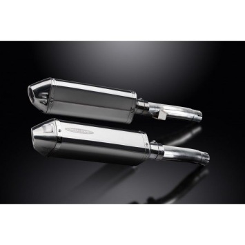 Delkevic slip-on kit Tri-Oval RVS 320mm zonder e-keur - Zephyr 1100 ZR1100B (1996-1997)