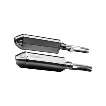 Delkevic slip-on kit Tri-Oval RVS 320mm zonder e-keur - Zephyr 1100 ZR1100B (1996-1997)