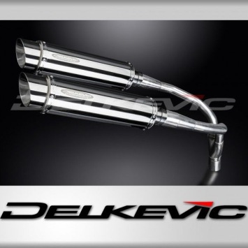 Delkevic slip-on kit Round RVS 350mm zonder e-keur - CB900F HORNET (2001-2009)