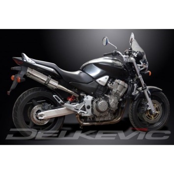 Delkevic slip-on kit Round RVS 350mm zonder e-keur - CB900F HORNET (2001-2009)
