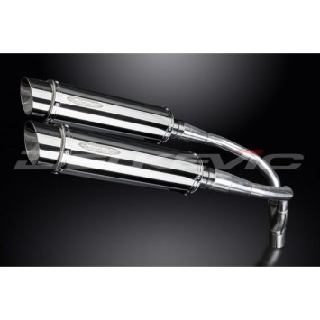 Delkevic slip-on kit Round RVS 350mm zonder e-keur - CB900F HORNET (2001-2009)