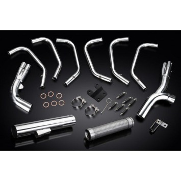 Delkevic volledig systeem Short Straight RVS 350mm zonder e-keur - CBX1000 79-83