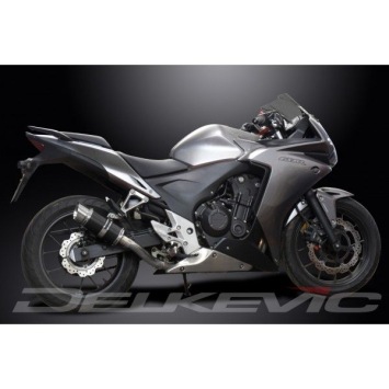Delkevic volledig systeem Round Carbon 200mm zonder e-keur - CBR500R CB500F CB500X 13-15