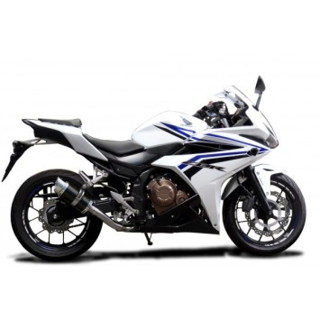 Delkevic volledig systeem Round Carbon 200mm zonder e-keur - CBR500R CB500F CB500X 13-15