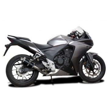 Delkevic volledig systeem Oval Carbon 225mm zonder e-keur - CBR500R CB500F CB500X 13-15