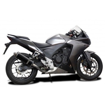 Delkevic volledig systeem Oval Carbon 350mm zonder e-keur - CBR500R CB500F CB500X 13-15